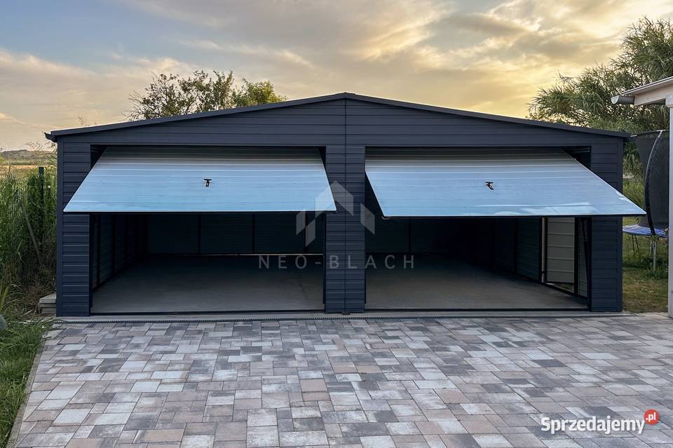 Garaż Blaszany 75x6m 2x Brama uchylna Anytracyt Kłodzko