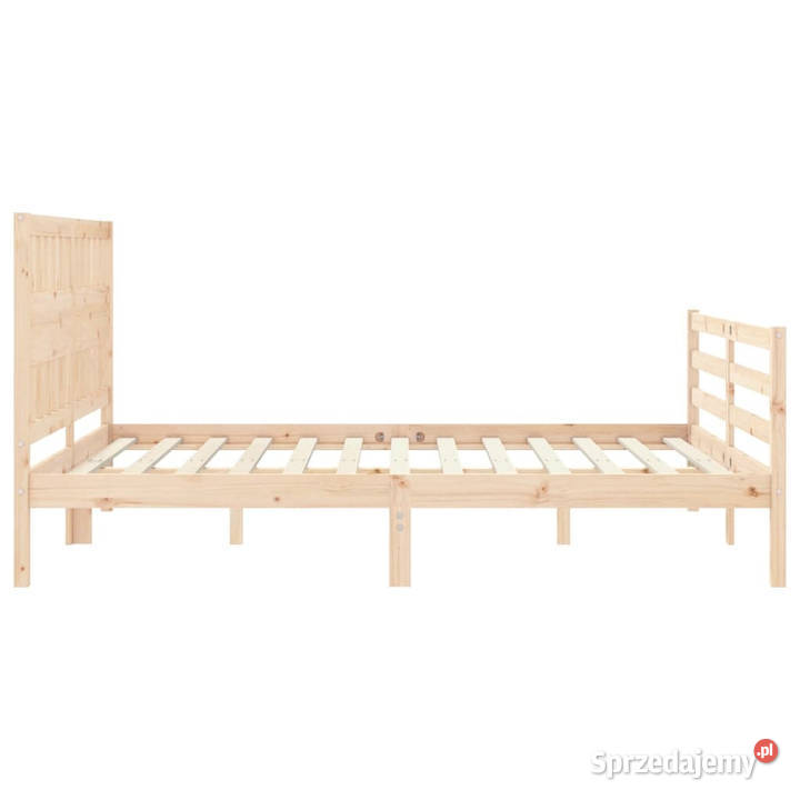 Rama łóżka z wezgłowiem lite drewno 160x200 mazowieckie Warszawa