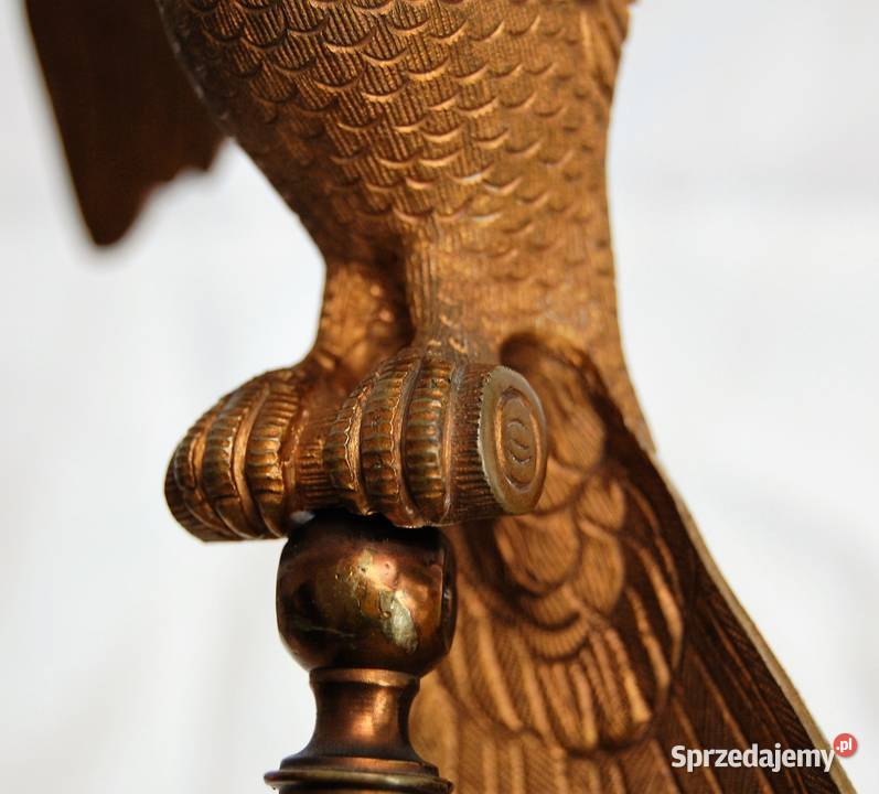 Papuga ptak rzeźba mosiądz marmur Francja Figurki i rzeźby lubelskie Lublin