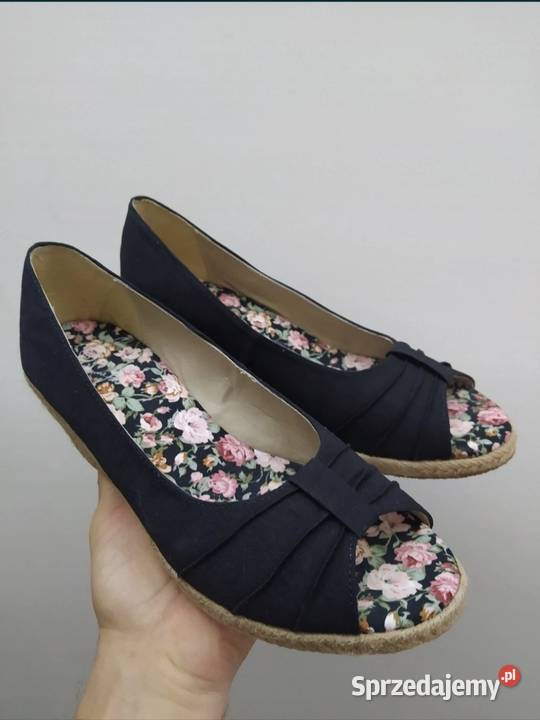 Czółenka 39 sandały Street Feet koturnie czarny Kraków sprzedam