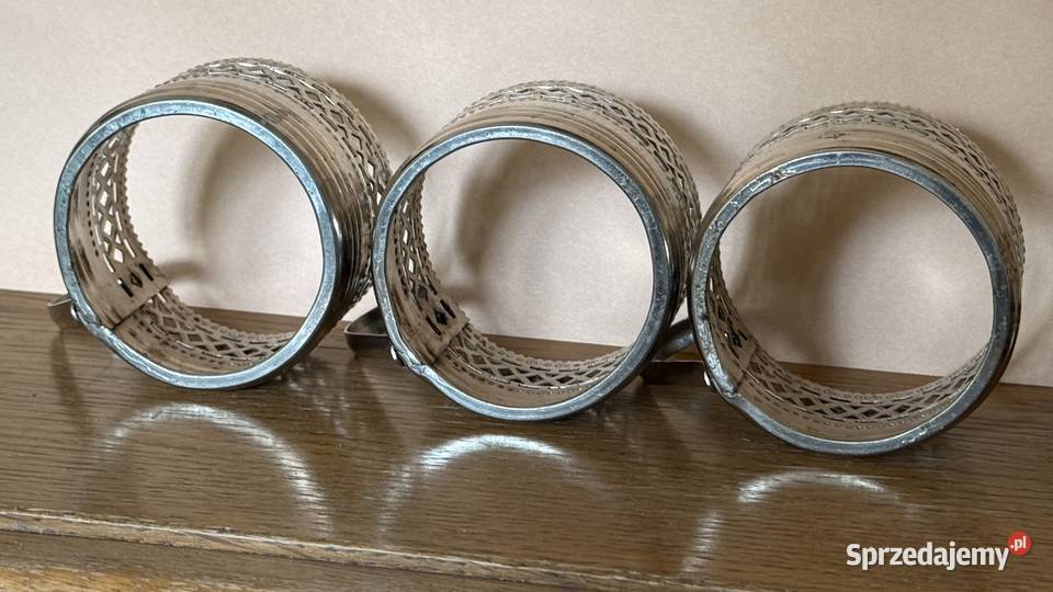 5 metalowych uchwytow do szklanek z lat 7080 Akcesoria kuchenne lubelskie Lublin sprzedam