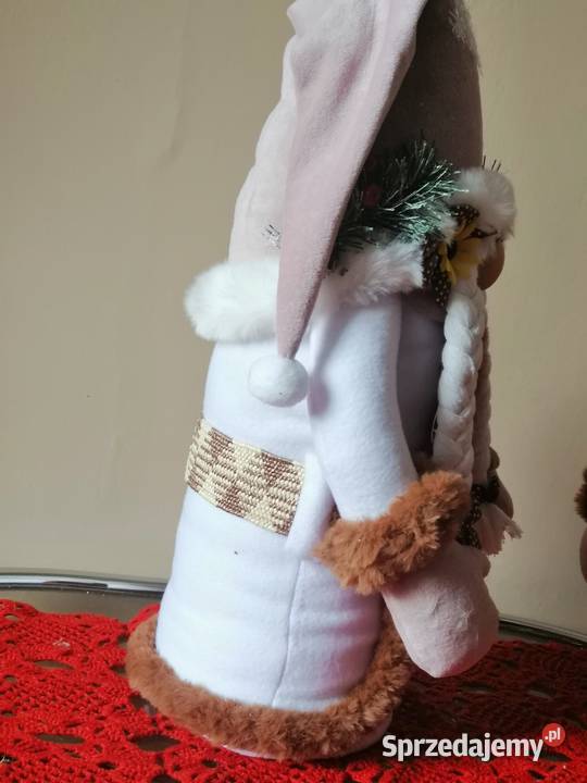 Para skrzatów z migająca latarenką Dekoracja beżowy Katowice sprzedam