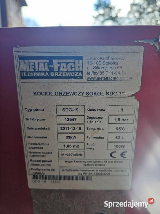Piec na opał 23 kW Radomsko sprzedam