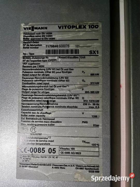 Piec Veissmann 1 MW Kołbaskowo