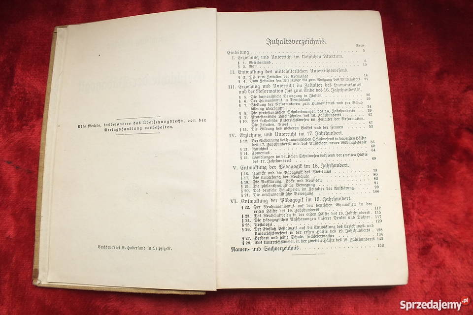 Stara niemiecka książka z 1910 roku Żary