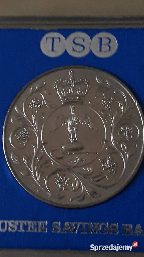 Moneta srebrny jubileusz królowej Elżbiety II Janów Lubelski