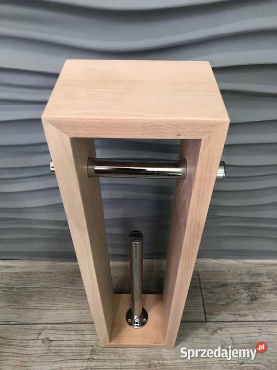 Ekologiczny stojak drewniany na papier toaletowy Dębica