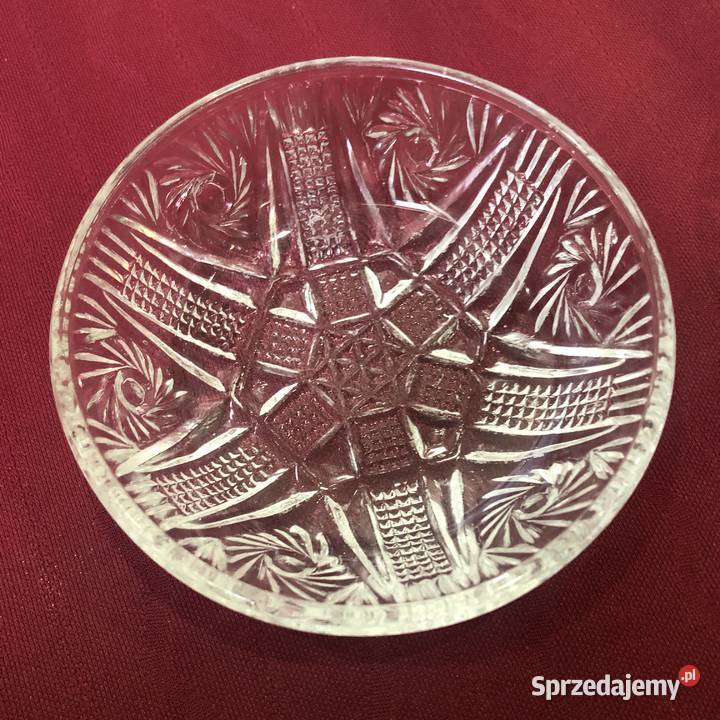 Półmisek sześć salaterek Kryształ PRL lata 70 XX