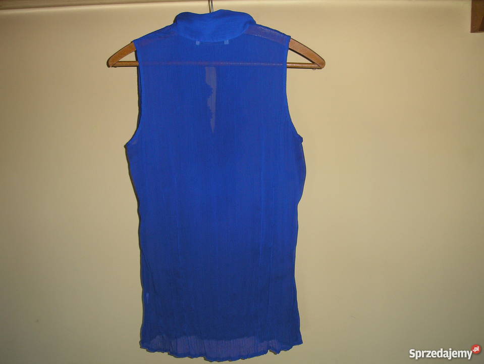 popielata maxi spódnica 38 bluzka kobalt