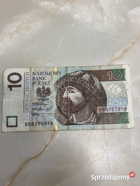 Unikatowy Banknot 10 Seria BB Czarnków