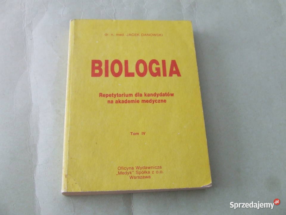 Biologia Medycyna Tom 1 5 komplet Danowski Oborniki Śląskie sprzedam
