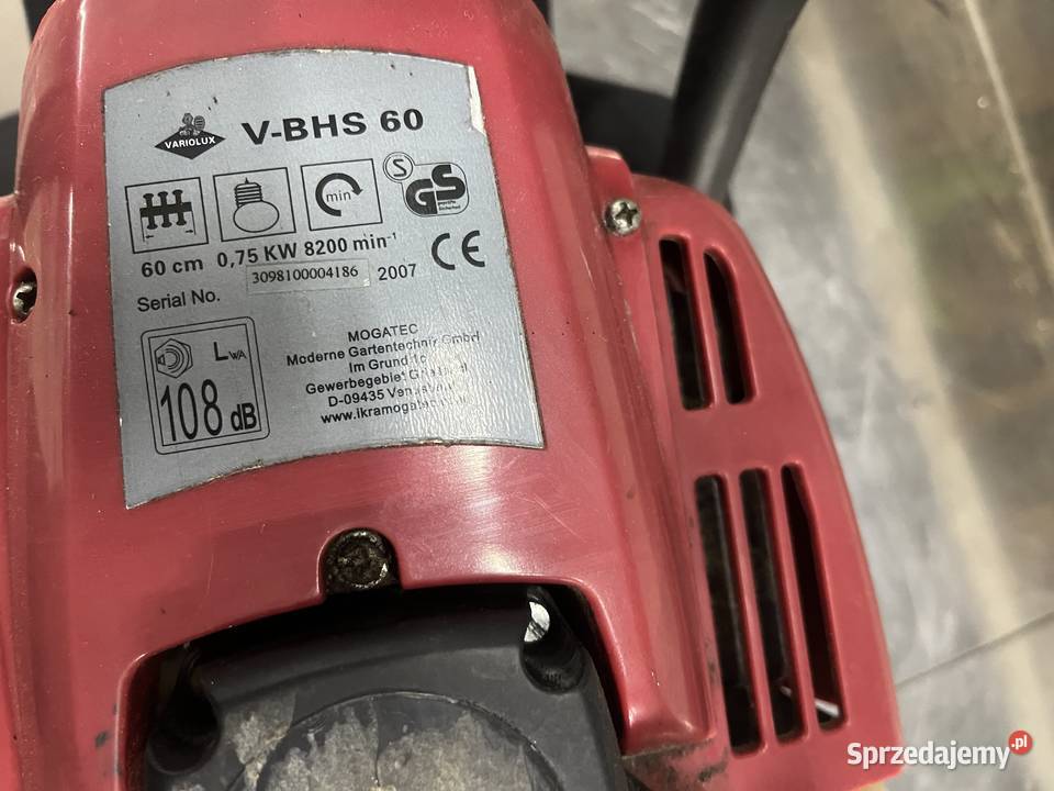 Spalinowe Nożyce VARIOLUX VBHS 60 Nożyce i sekatory Wierzbna