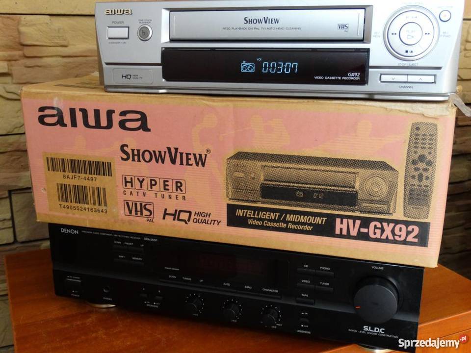 Magnetowid Aiwa pilot instrukcja karton WYSYŁKA TV i Video podkarpackie Jasło sprzedam