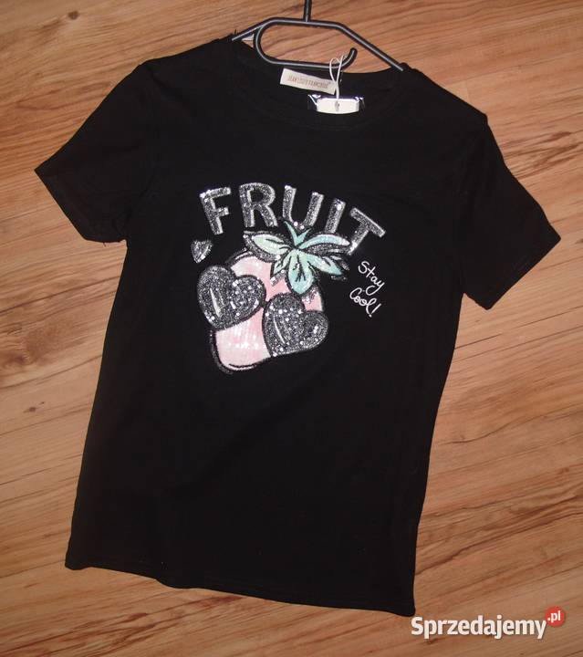 Jean Louis Francoise TSHIRT z cekinową Truskawką Rawicz