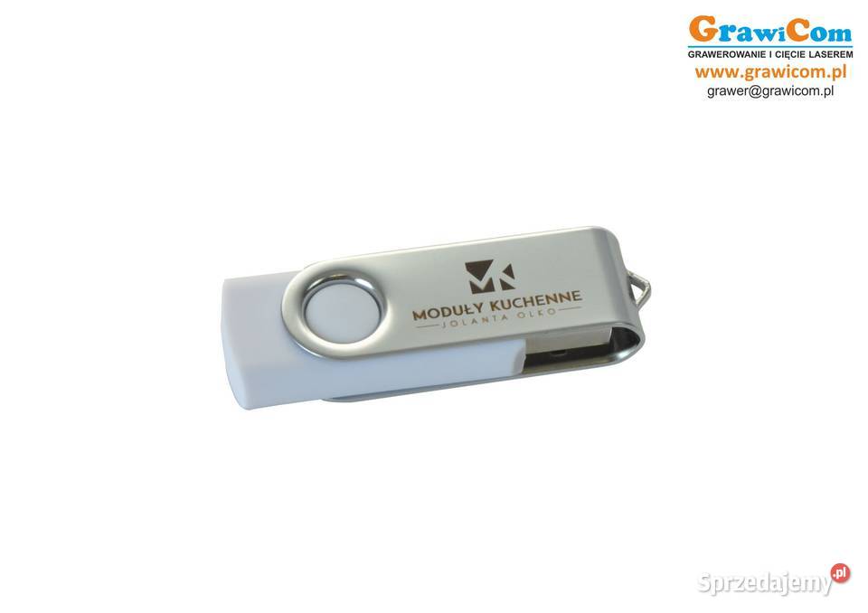 Pendrive pamięć usb z logo grawer 16 GB 10 biały Leżajsk