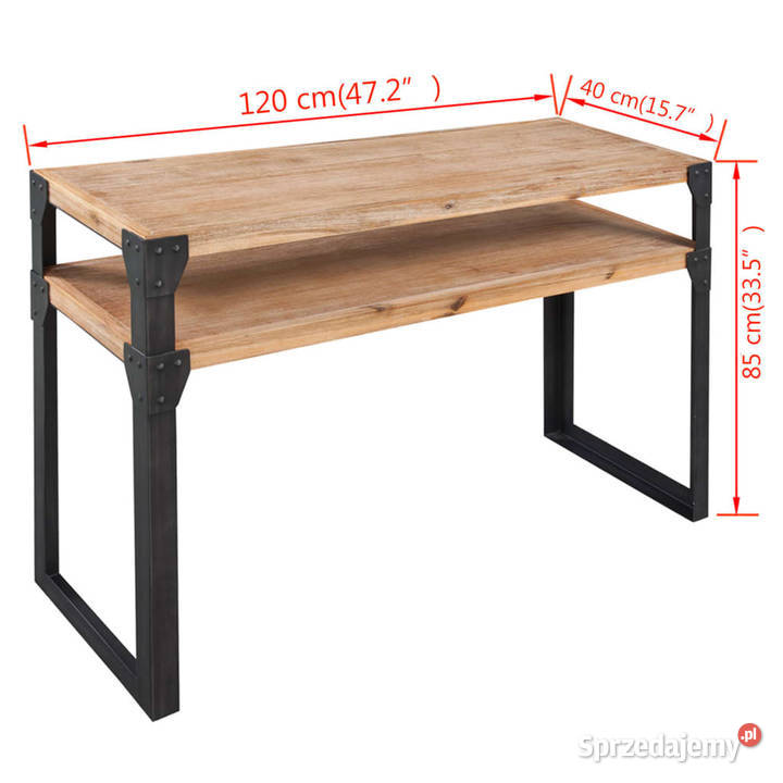 Stolik konsola z drewna akacjowego 120x40x85 Warszawa
