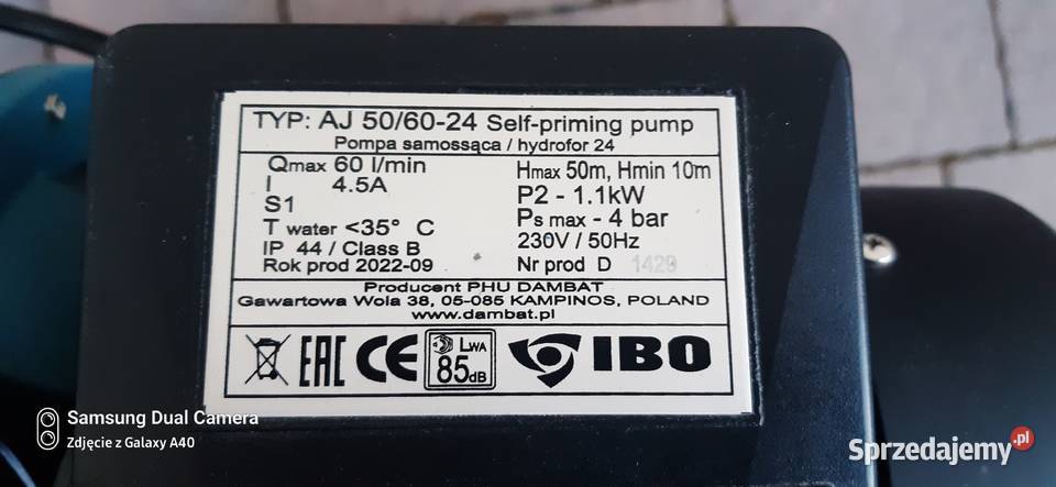 Hydrofor na działkę 24l
