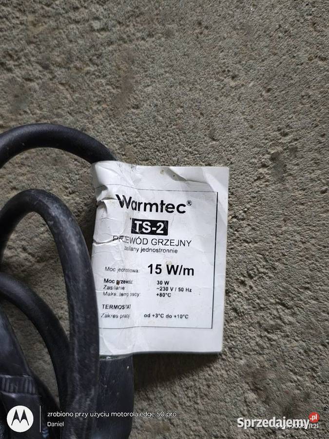 Kabel przewód grzejny z termostatem Dom i Ogród