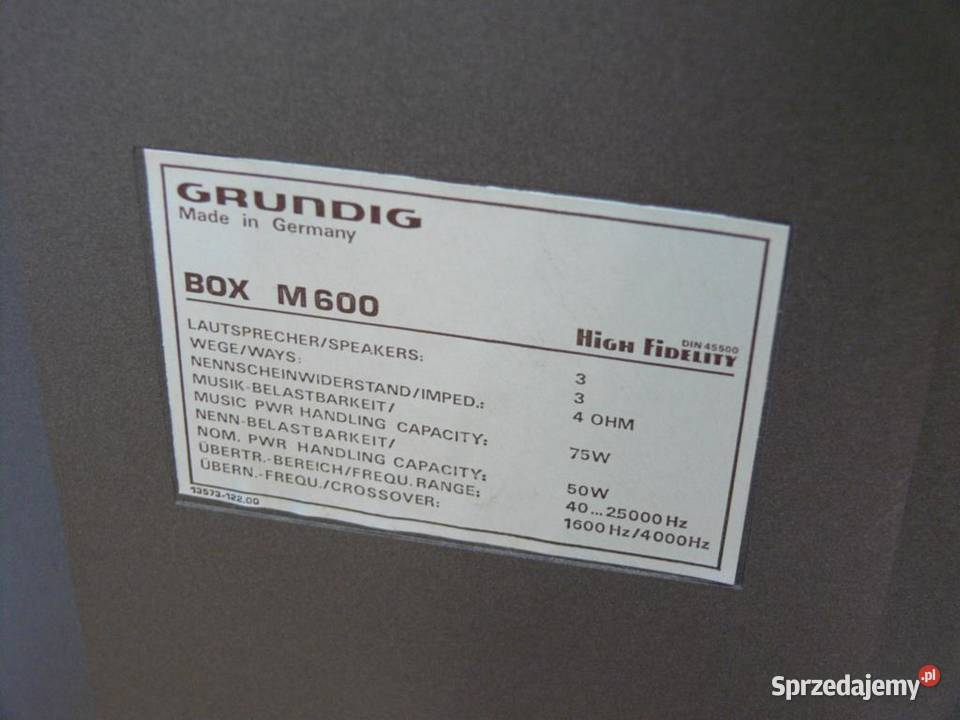 Legendarne kolumny Grundig Box M600 Vintage Jasło