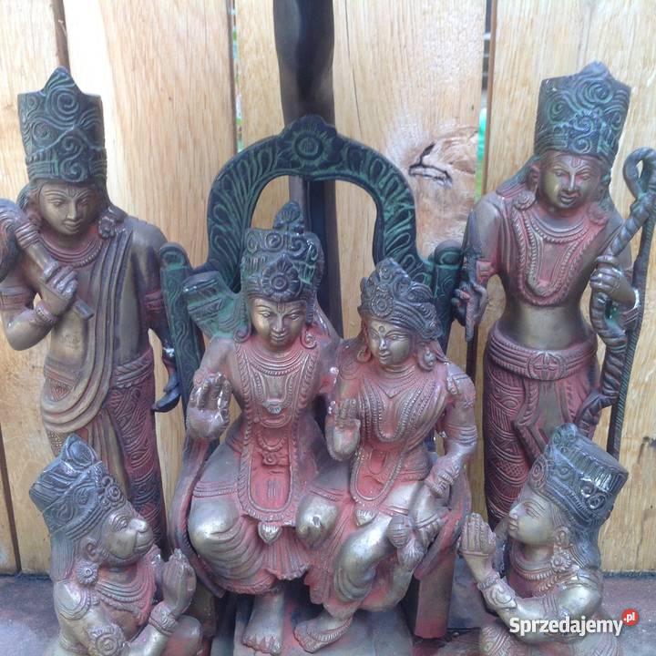 CUDO CIEZKA RZEZBA Z BRAZU HINDUSKI BOG BUDDA z