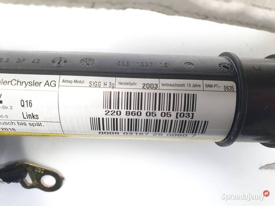 KURTYNA LEWA MERCEDES W 220 LIFT 2208600505 osobowe