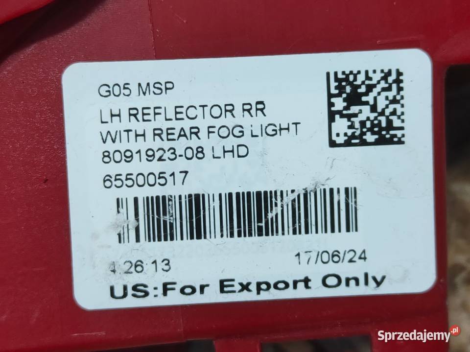 Światło Lampa Przeciwmgielna Lewy Tył BMW X5 G05 Pleszew