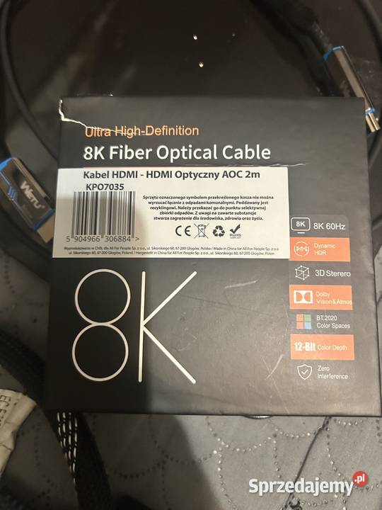 Przewód optyczny HDMI 8K Wetu Pozostałe Warszawa