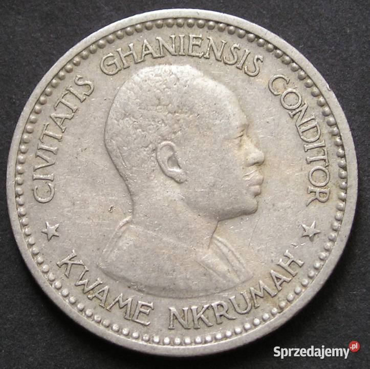 GHANA 1 SHILLING 1958 KWAME NKRUMAH STAN 2