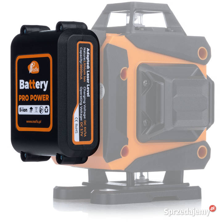 Akumulator LiIon 3600 mAh 37V USB 5V1A do Lasery krzyżowe Ludźmierz sprzedam