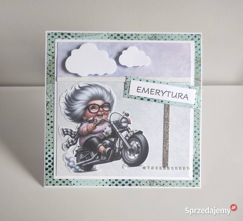 Kartka ręcznie robiona z okazji odejścia na