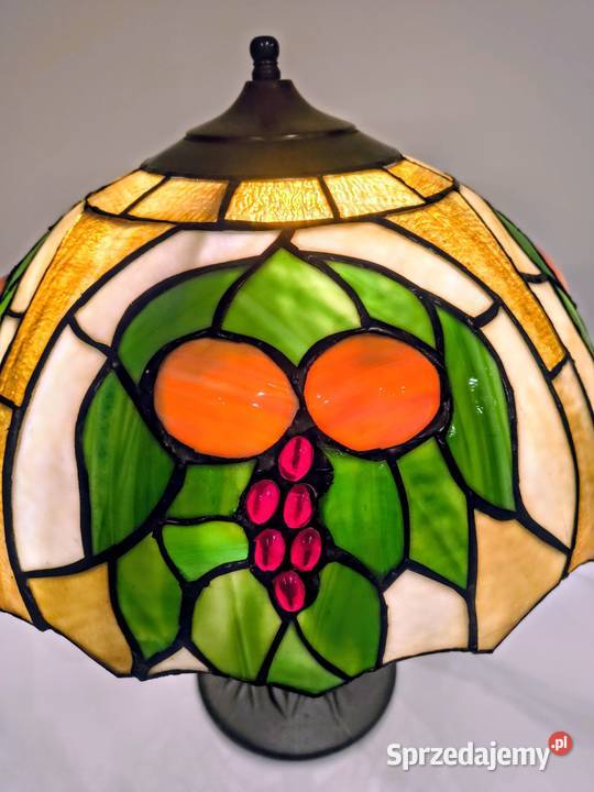 Lampa witrażowa stołowa nocna Tiffany