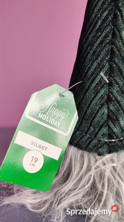 Skrzat świąteczny Krasnal Gnom Mikołaj ozdoba na Jasień