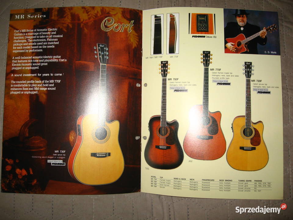 Cort Acoustic Guitars 1997 Catalog katalog gitar pomorskie Kępice