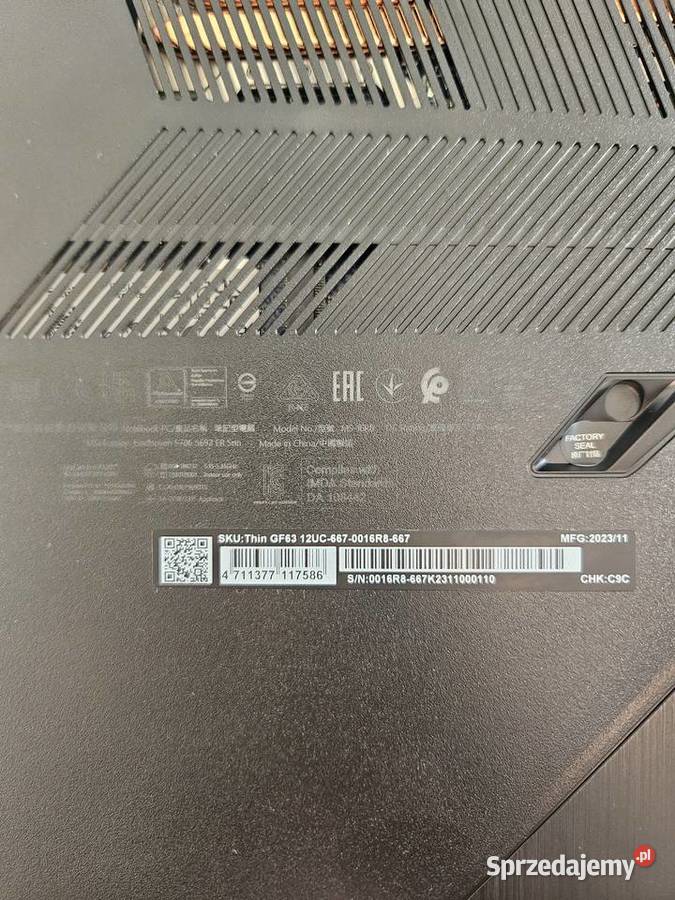 NOWY laptop gamingowy Intel Core i5 Debrzno