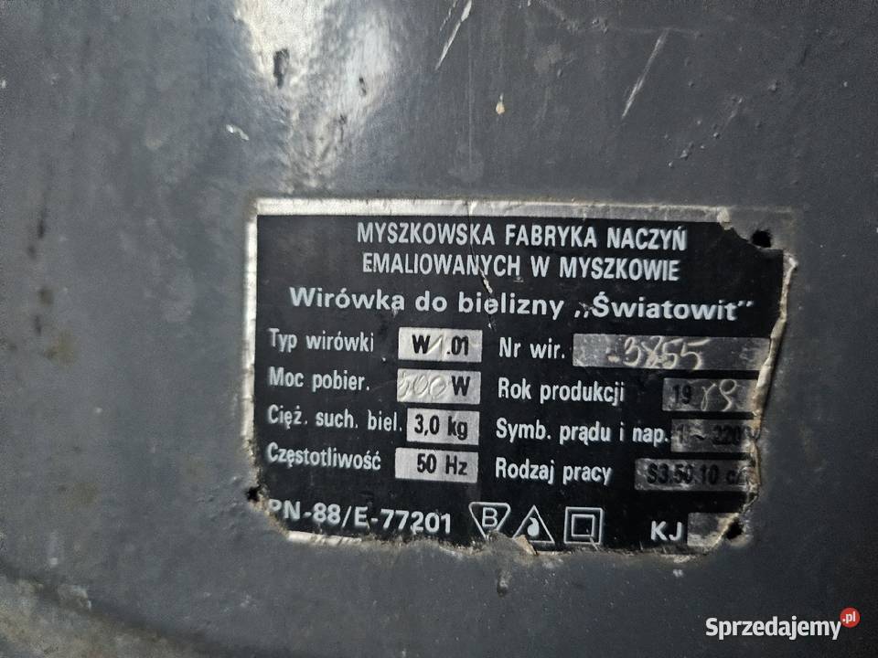Odkuzacz i wirówka prl Olesno