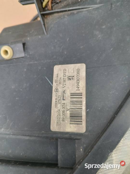 Lampa przednia Peugeot 807 Lewa Prawa Europejska osobowe Radom