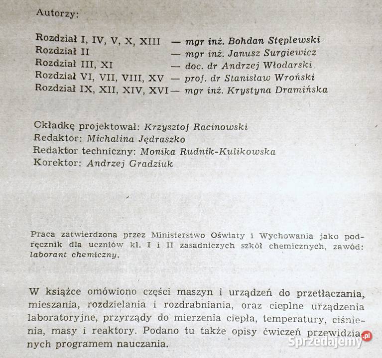 Aparatura i urządzenia laboratoryjne cz 1 Praca miękka Chełm