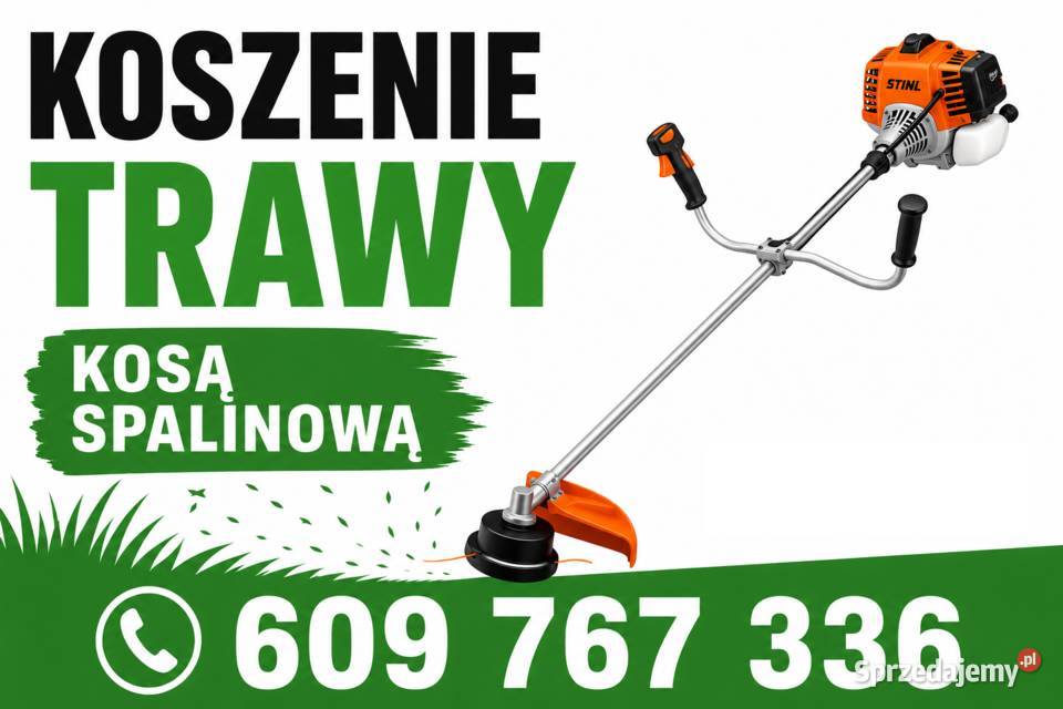Koszenie kosą spalinową wykaszanie traw łąk Pszczyna