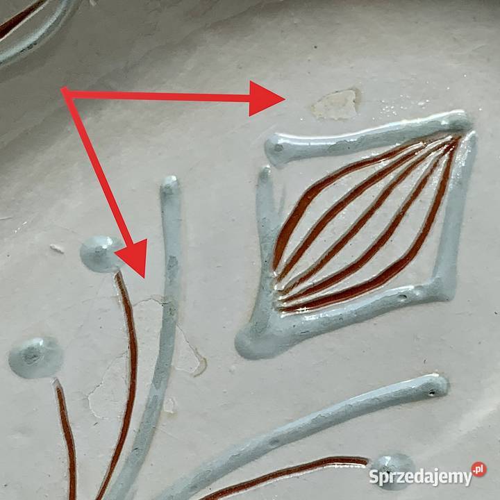 Półmisek gliniany ręcznie robiony Myszków