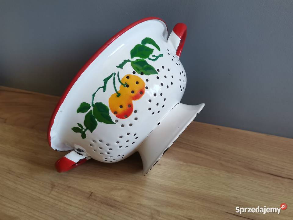 Stary durszlak sitko emalia Silesia Rybnik