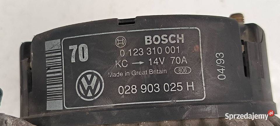 ALTERNATOR VOLKSWAGEN GOLF III 0123310001 osobowe sprzedam
