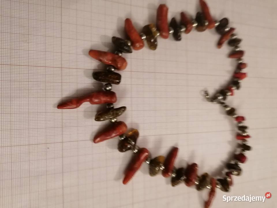 Naszyjnik bursztyn koral korale Białystok