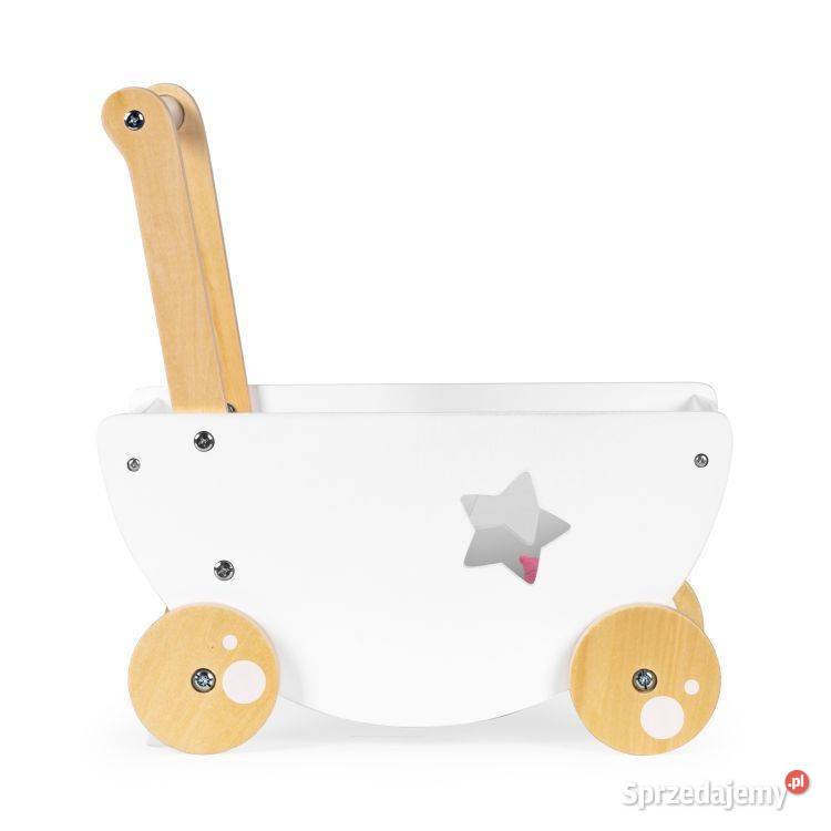 Drewniany wózek lalek chodzik pchacz 2w1 Ecotoys sprzedam