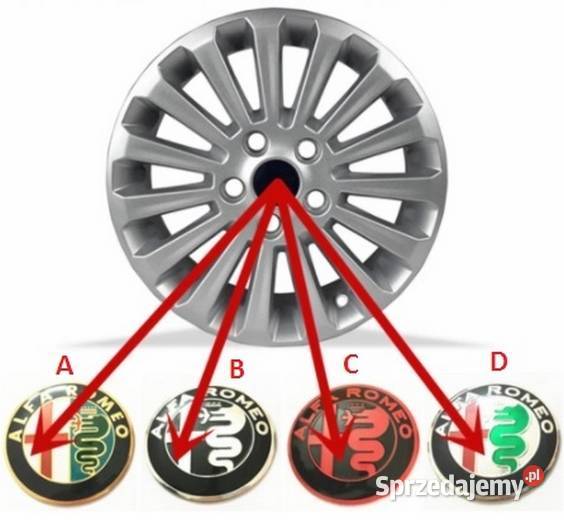 NOWE logo Alfa Romeo 50mm 4 kolory znaczek Emblematy Zamość