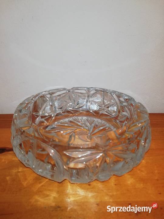 Stara kryształowa popielnica lata 70te XX w