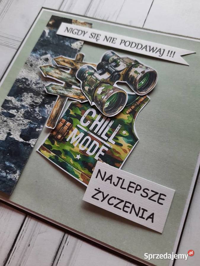 Kartka żołnierza personalizowana Rękodzieło