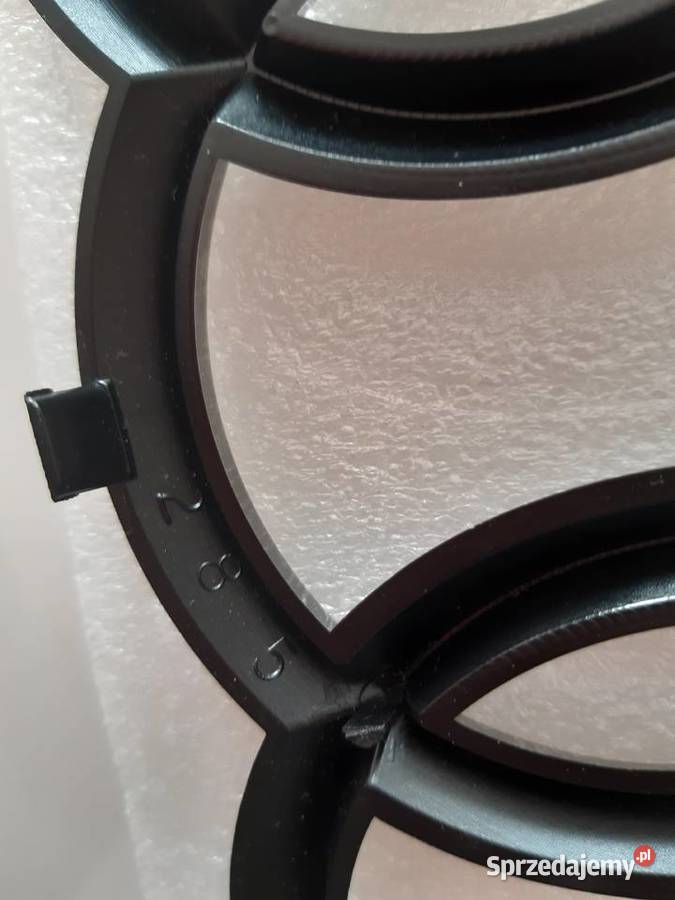 Emblemat Audi czarny ring przód 285mm A6 A7 A8
