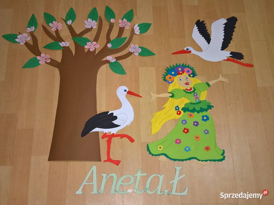 Dekoracje dwustronne okienne wiosenne z brystolu Pozostałe Garwolin sprzedam