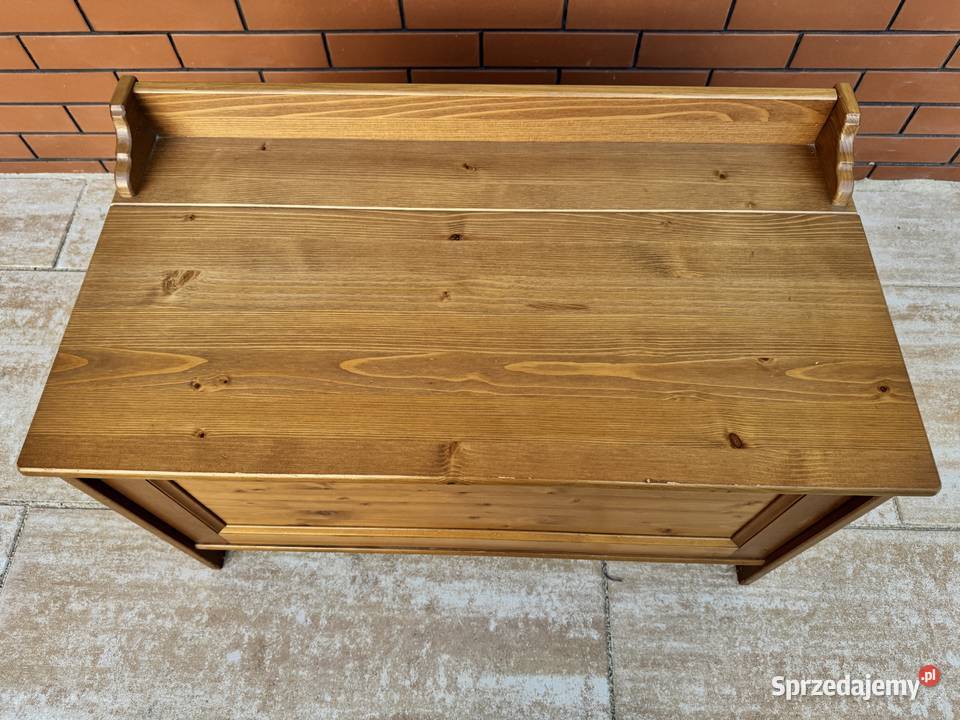 Skrzynia drewniana kufer Leksvik Ikea siedzisko Garwolin