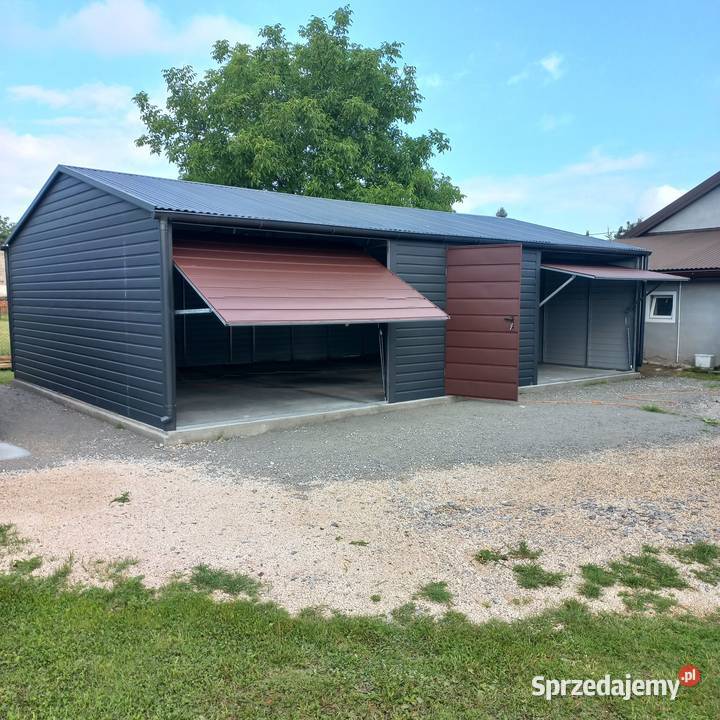 9x6 Garaż blaszany Antracyt mat obrócony spadek Łask